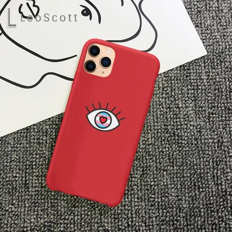 

Evil Eye Third Eye LUCK Phone Case Candy Color for iPhone 11 12 mini pro XS MAX 8 7 6 6S Plus X 5S SE 2020 XR