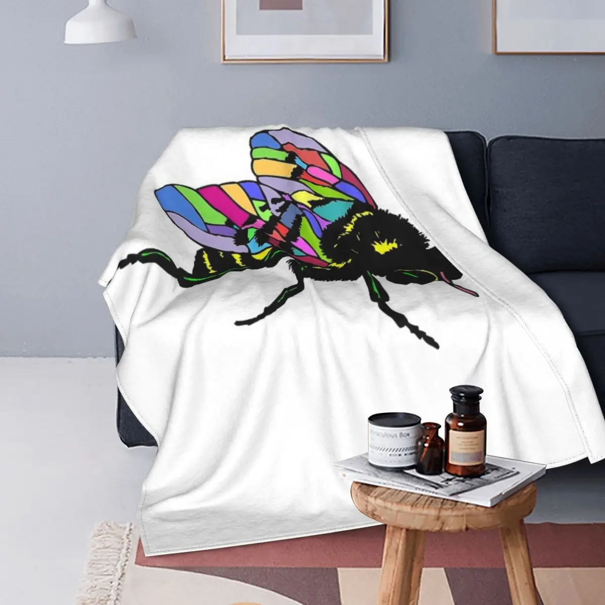 

Manta de abeja colorida, colcha de cama a quadros, toalla de playa, manta de lana, manta для детей