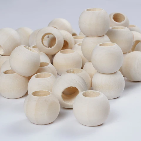 Деревянные бусины для браслетов и ожерелий