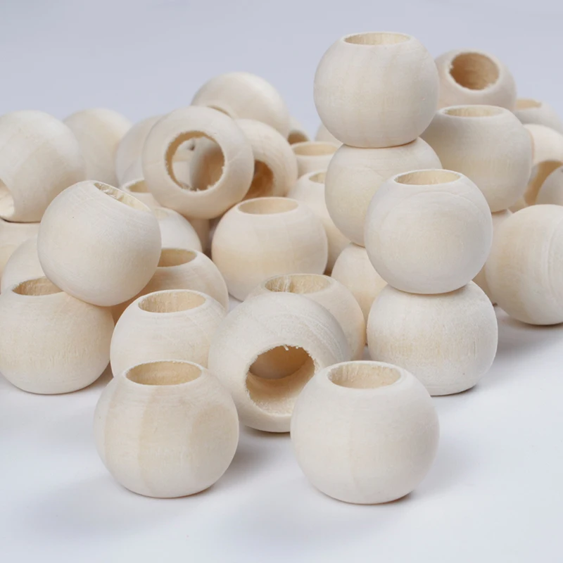 10-40 мм DIY браслет из бисера аксессуары круглые бусины бисер с большим отверстием