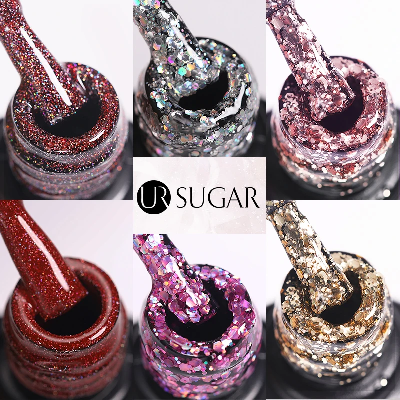 UR SUGAR 7 5 мл Черный Белый Красный Блестящий цветной Гель-лак для ногтей матовый