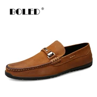 natural leather casual shoes for men fashion slip on loafers moccasins slip business men shoes formal driving shoes dropshipping