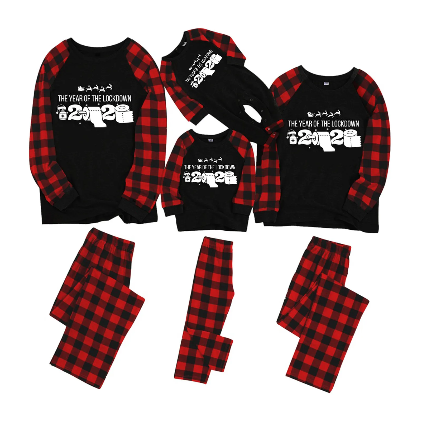 

Christmas Man Daddy Print Blouse Tops And Pants Xmas Family Clothes Pajamas 2020 Tenue parent-enfant