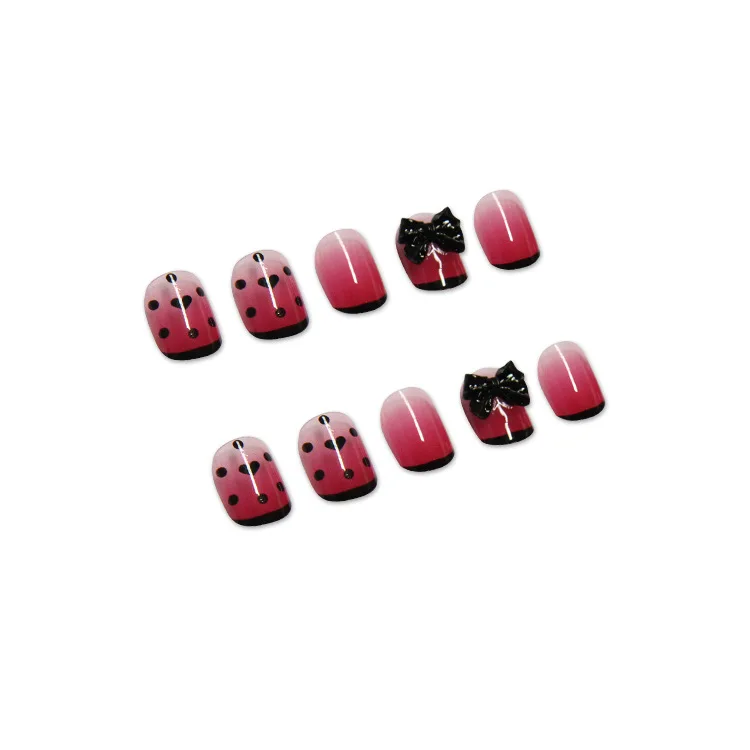 24 шт. красные 3D Искусственные ногти | Красота и здоровье