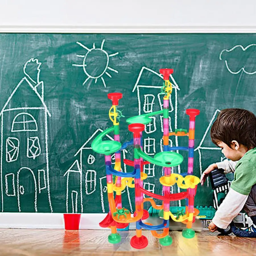 109 шт. DIY строительные блоки мраморные гоночные лабиринты мячи трасса детский