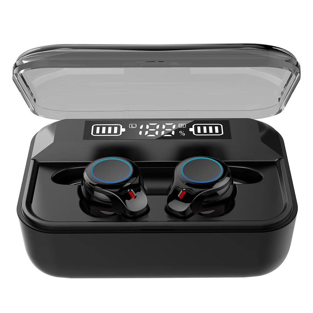 Миниатюрные стереонаушники с переделкой басов TWS Bluetooth 5 0 светодиодный дисплей