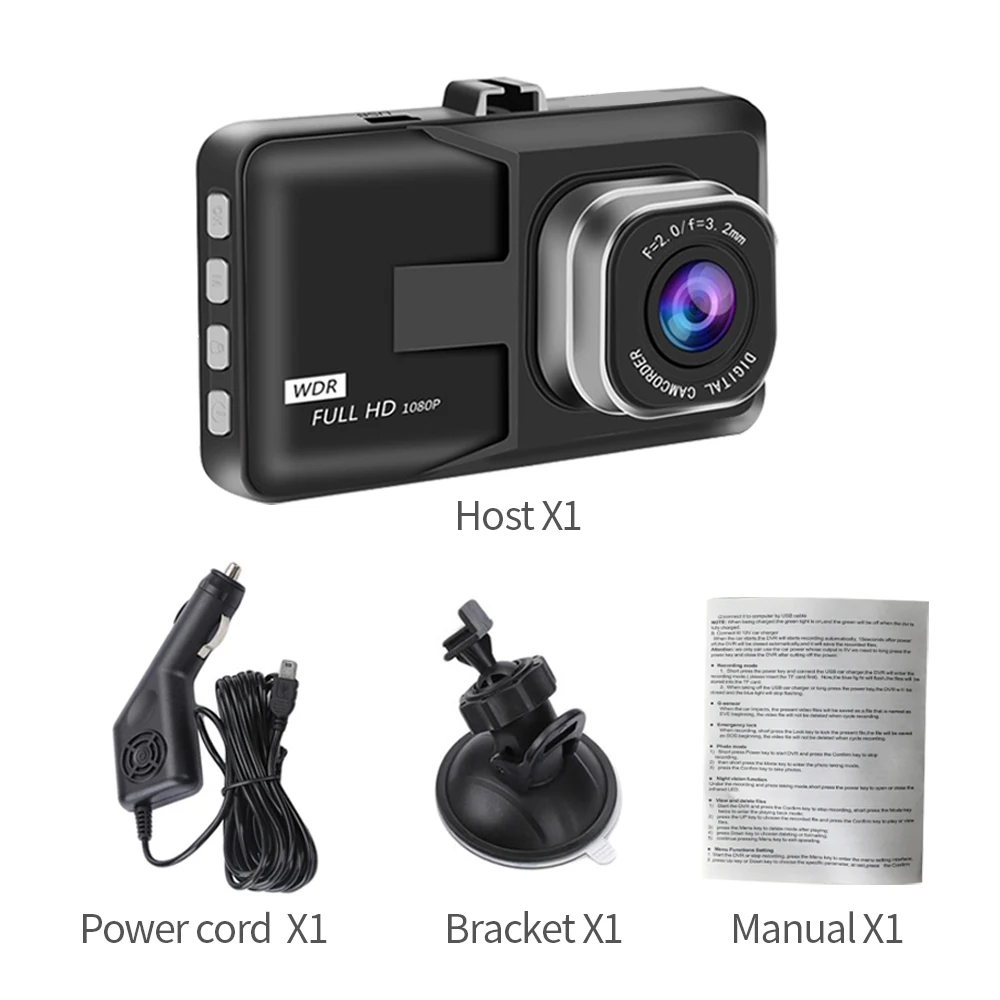 3 дюйма 1080P Full HD Видеорегистраторы для автомобилей быстрая камера видео
