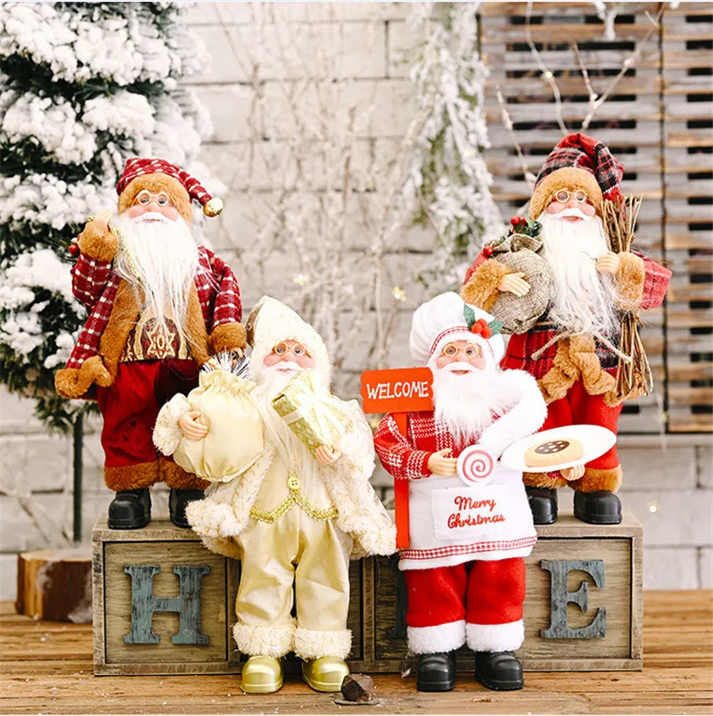 

Santa Claus Doll Large 30*20cm 2020 Christmas Tree Ornament New Year Home Decoration Natal kids Gift Merry Christmas Decorations