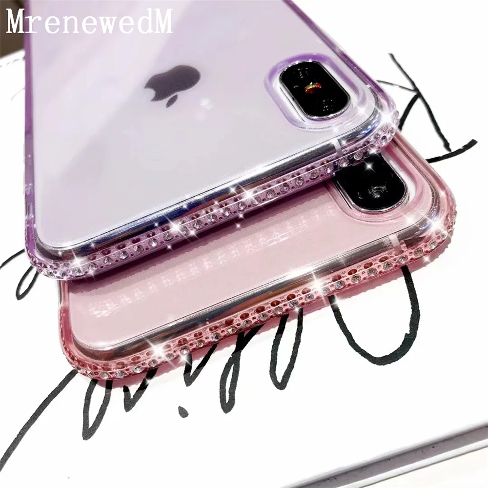 MrenewedM Роскошный прозрачный силиконовый чехол для телефона iPhone 12 Mini 6 6S 7 8 Plus X XR XS 11