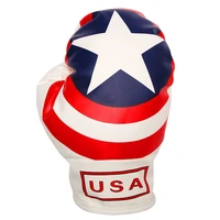 personality oem driver headcover golf 440cc 460cc synthetic leather usa flag stars and stripes boxing glove head covers