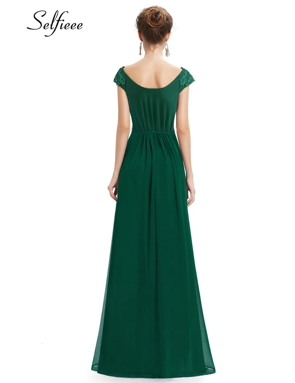 Women Summer Dress Plus Size Elegant A Line V Neck Off Shoulder Long Chiffon Appliques Lace Party Dress Vestidos Robe Femme