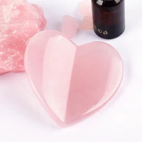 massage gua sha tool natural rose quartz heart shape face body eye crystal mineral stone massager health skin care detox lifting