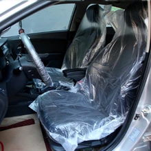 100pcs universal car disposable PE plastic soft seat cover waterproof car repair protective cover