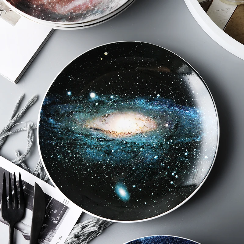 8-дюймовая тарелка с изображением звездного неба высококачественные