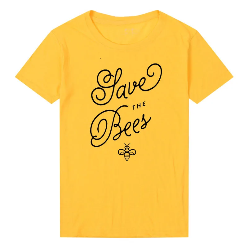 Сохраните пчелы футболки для девочек Летняя мода 90s футболка гранж в винтажном