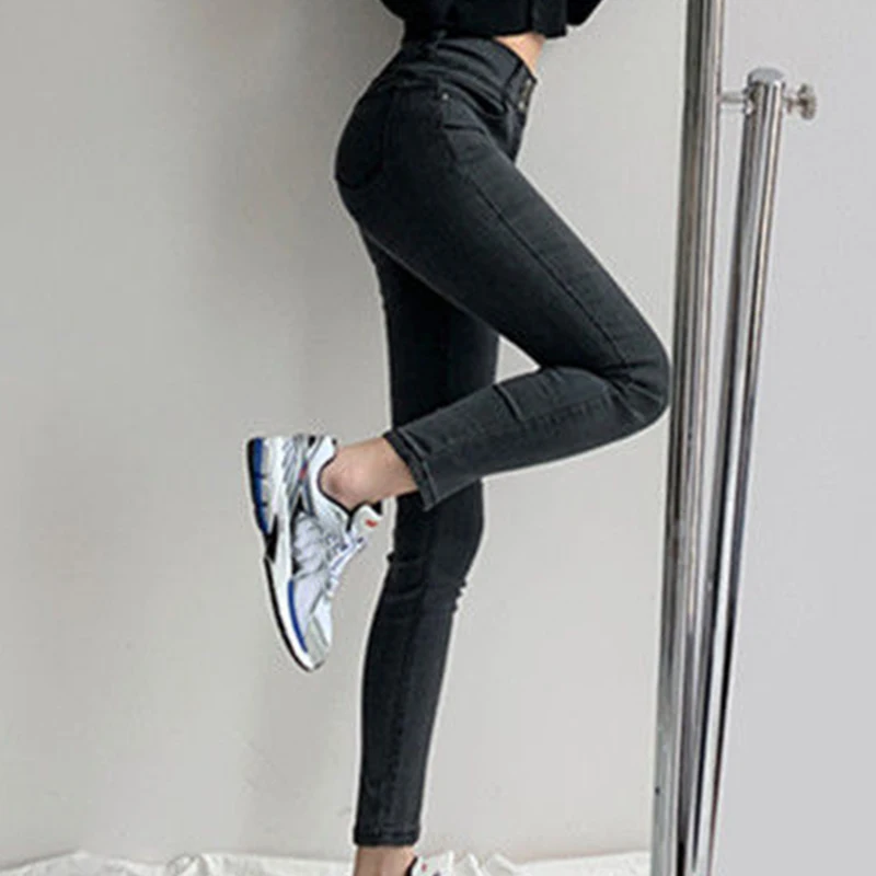 

2020 Spring Autumn New Fashion Jeans Women's High Waist Slim Stretch Hip Tight Blue Denim Pencil Pants