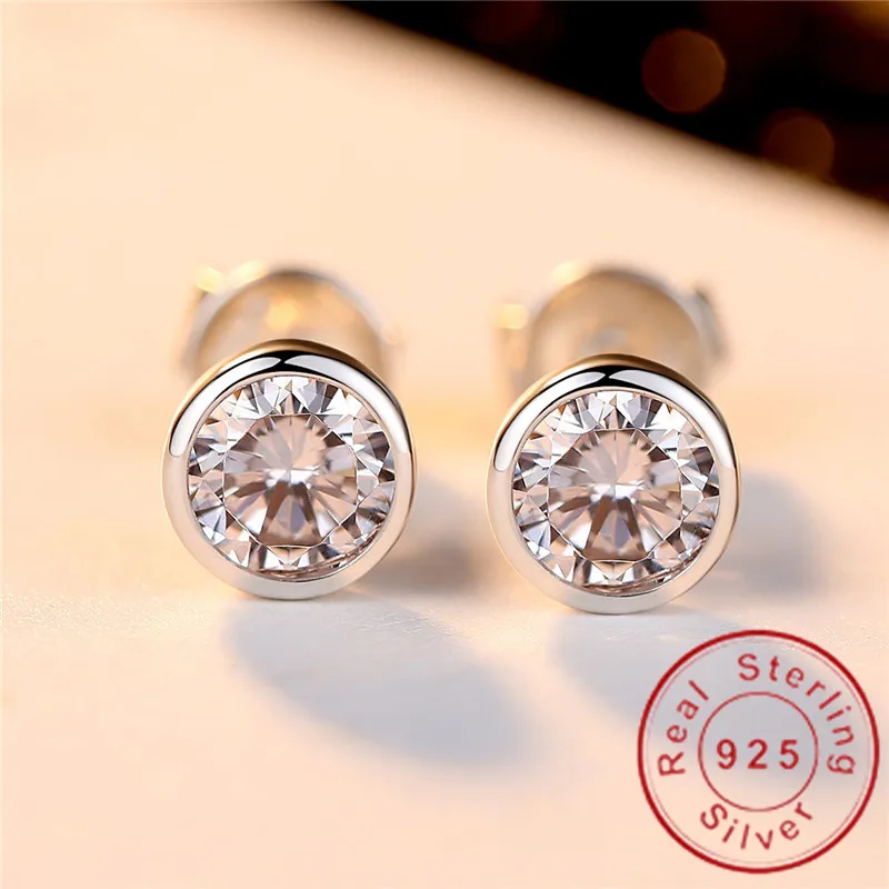 Теннисные серьги гвоздики Earrring AAAAA cz реального 925 серебро Бижу заявление