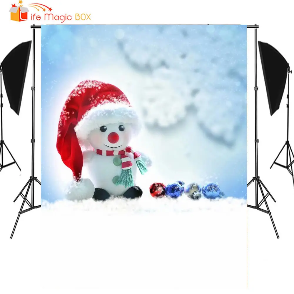 LIFE MAGIC BOX фотографический фон зимний Снеговик Рождество фоны для семейной