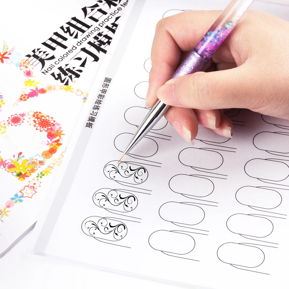 

Nail Practice Book Nail Art Template Learning Paper Book Manicure Drawing Painting Exercise Books Tool 4Design Nails Accessoires