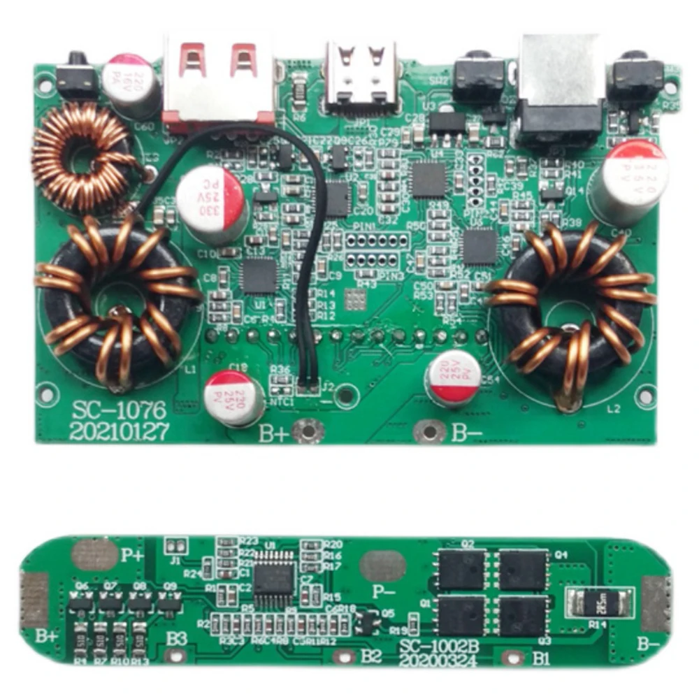 

PD100W DC200W DIY Power Bank case Kit Voltage Adjustable Digital Display Power Bank PCB DC5-24V 5A Power Motherboard