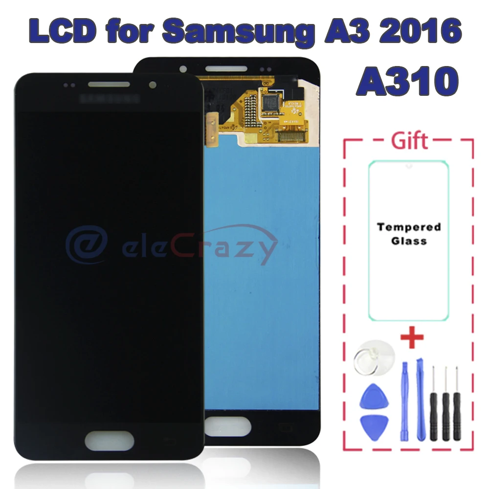 Оригинальный ЖК дисплей для Samsung Galaxy A3 2016 A310 A310F A310M A310H сенсорный экран с