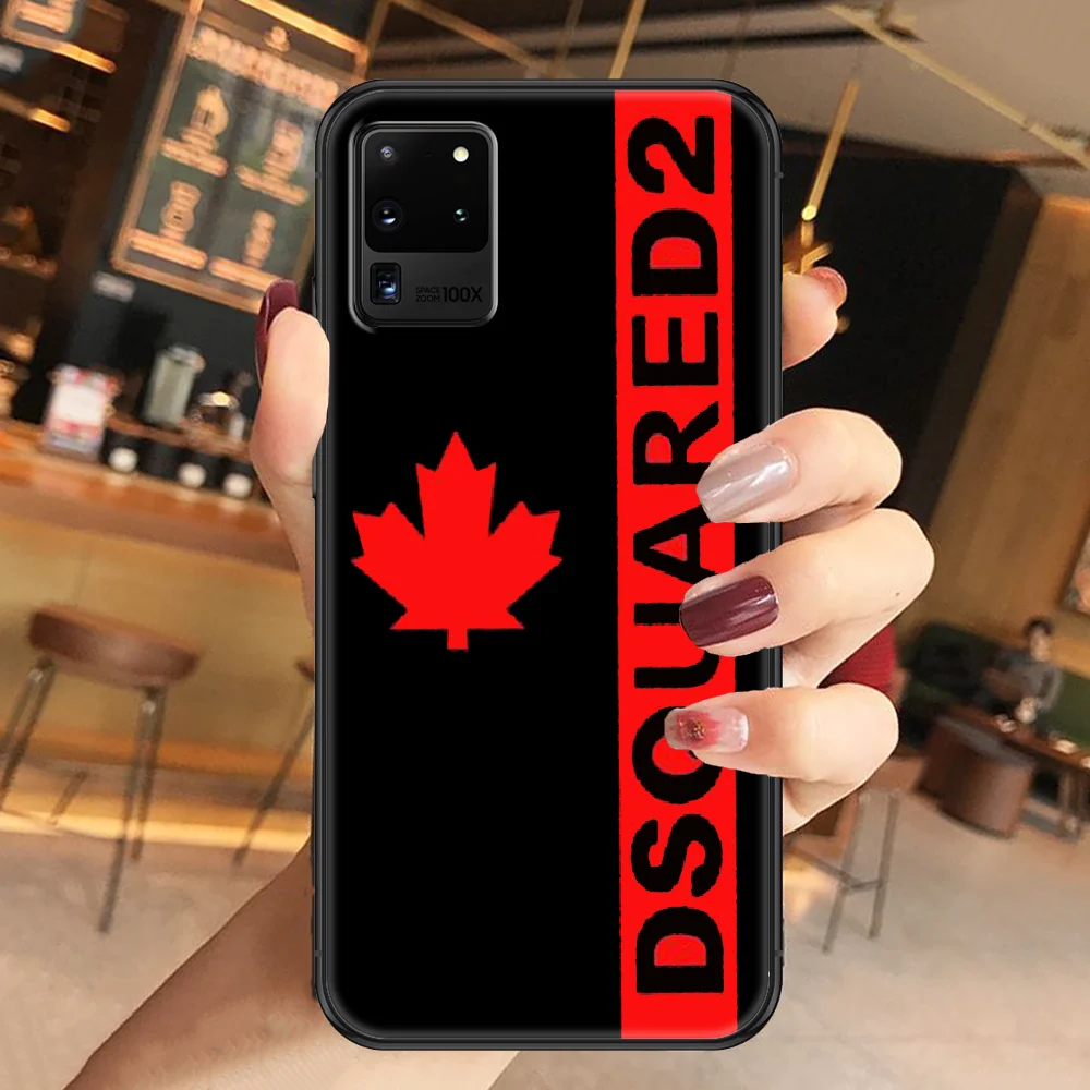 

Luxury Brand D2 Fashion DSQ2 Phone case For Samsung Galaxy Note 4 8 9 10 20 S8 S9 S10 S10E S20 Plus UITRA Ultra black pretty