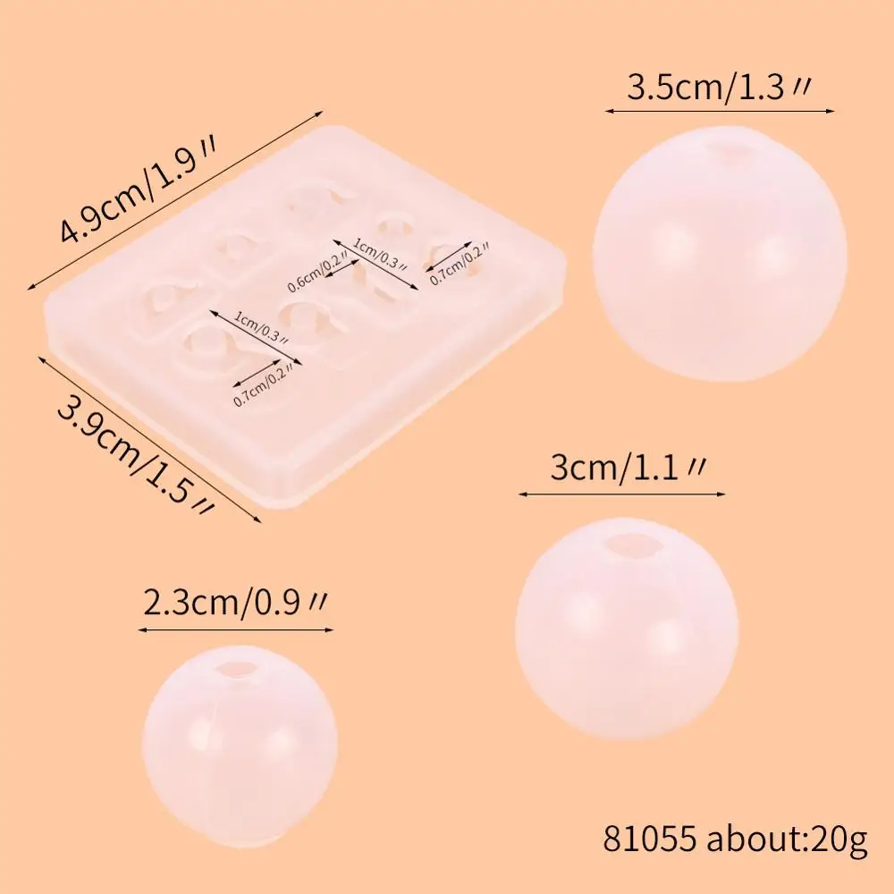 4 шт. набор форм из силиконовой смолы для литья ювелирных изделий серьги шарики в