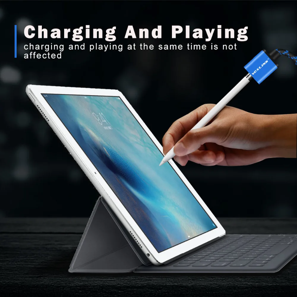 Кабель-карандаш VOXLINK 1,2 м для нового iPad 9,7 дюймов iPad Pro 2 в 1 usb кабель для зарядки и передачи данных для iPhone X 8 8plus 7 7plus 6 6 S 5S SE