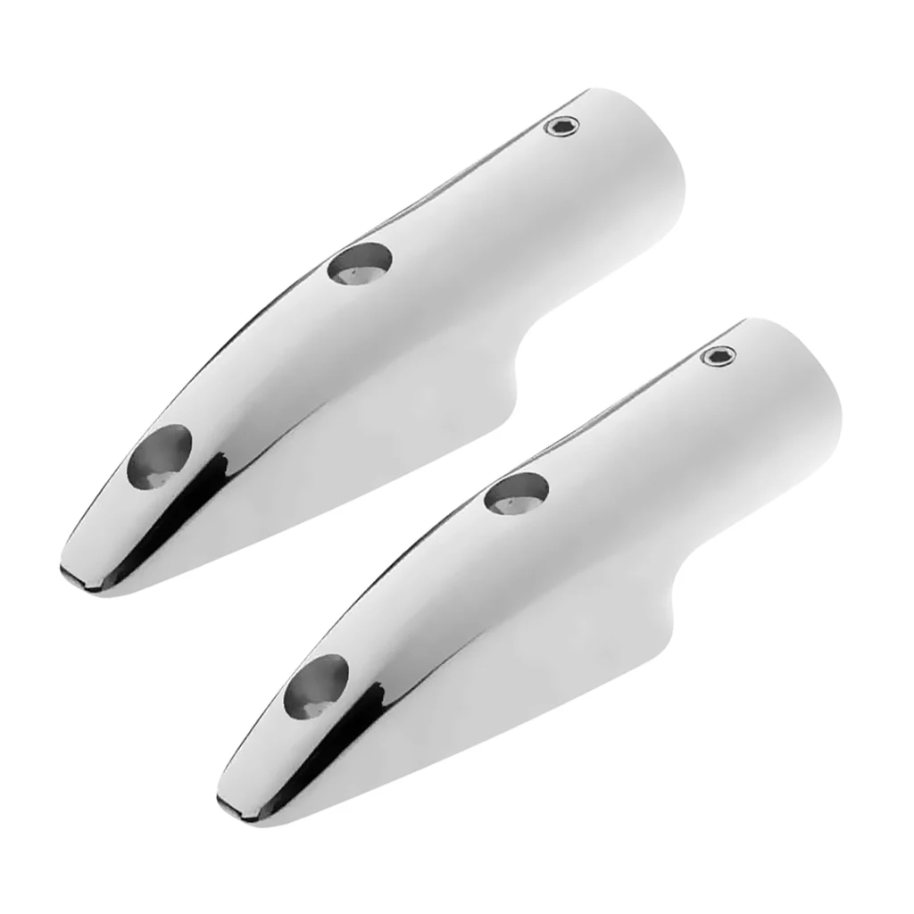 

2pcs 22mm 316 Stainless Steel Rail End Tubing Fitting For Boat Sailboat