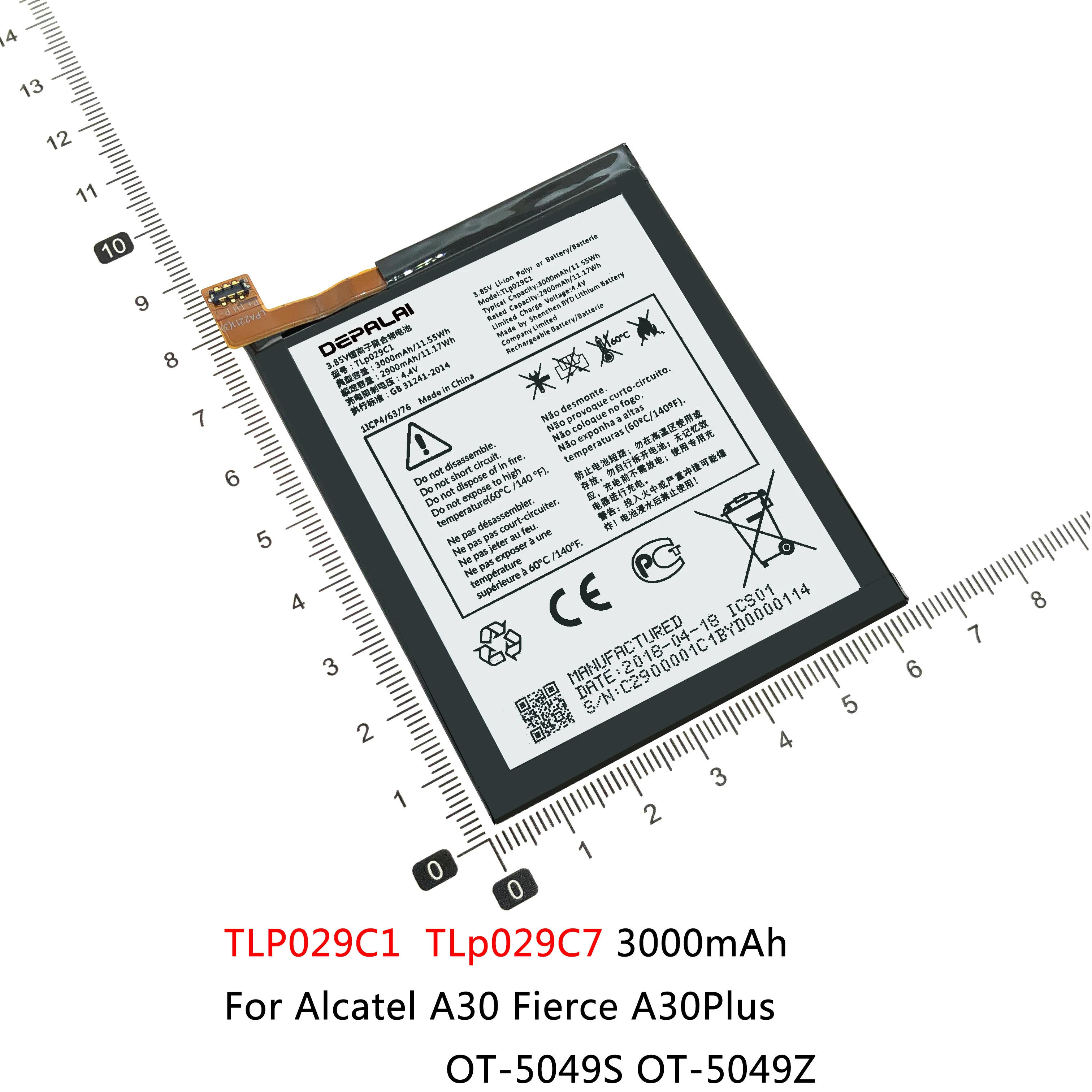 Аккумулятор TLP029B1 TLP029C1 TLP029D1 TLP029A1 TLP029A2-S для Alcatel TCL Touch Pop 4S 5095B A30 OT-5049S V760 Y660 idol 3 OT-6045F |