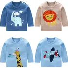 Летняя майка для маленьких мальчиков и девочек, футболка, Детские хлопковые майки с мультяшными животными, футболка, детская одежда, размеры
