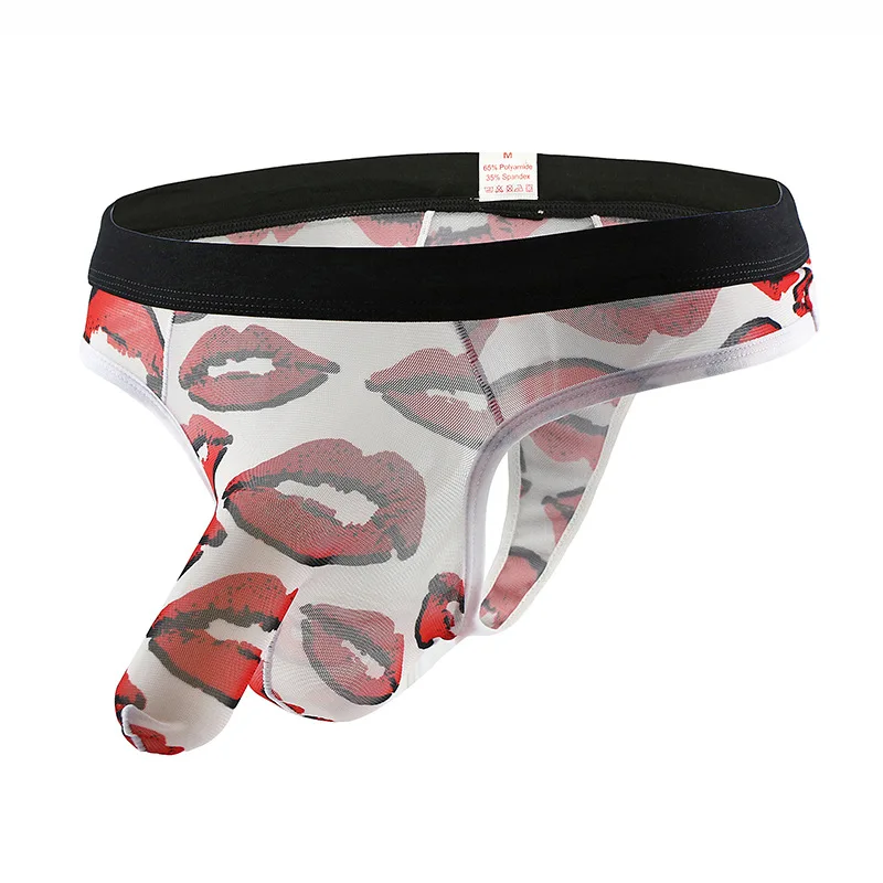 Сексуальные мужские сетчатые стринги пенис слон Т образная просвечивающее