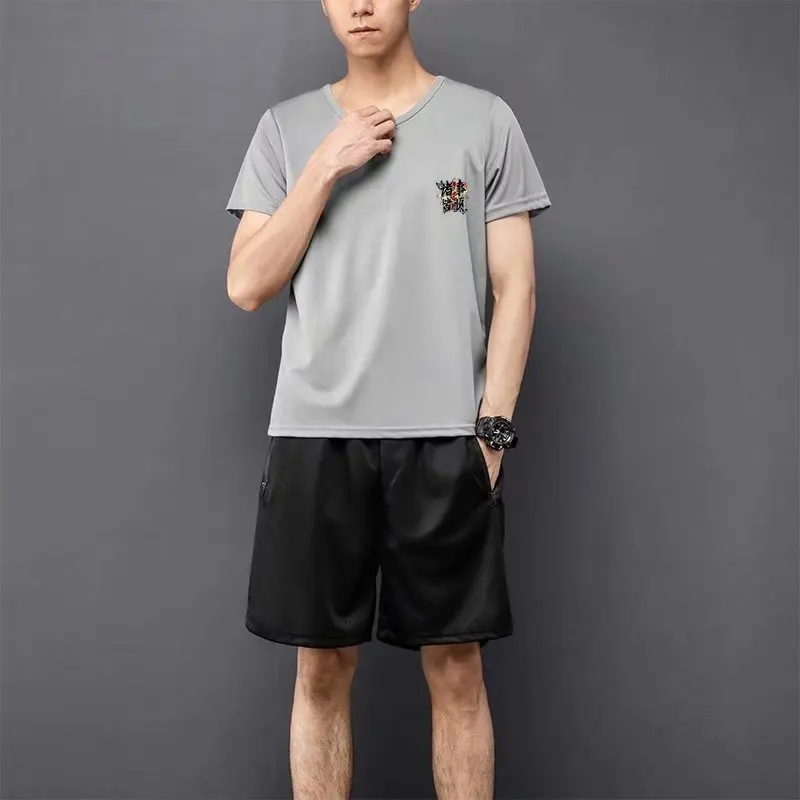 

Korean Men's Clothing Trend Printing Cotton T-shirt Men's Fashion Street Loose Casual T-shirt Short Sleeves