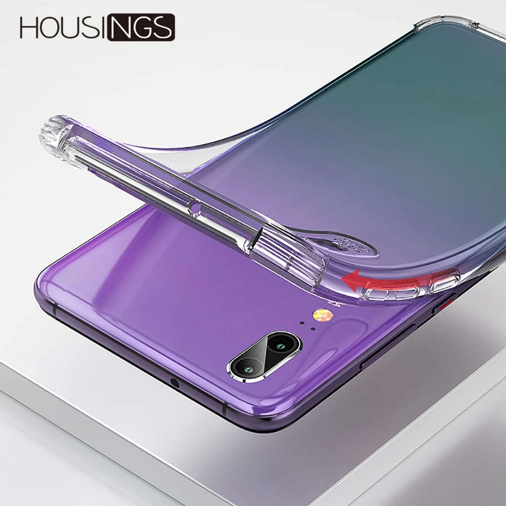 Прозрачный мягкий ТПУ чехол для телефона huawei P20 P30Pro сверхмощная защита