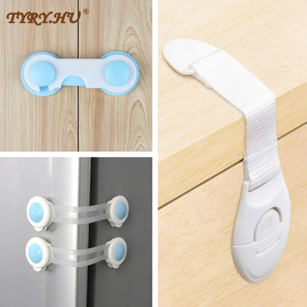 Cerradura de gabinete de seguridad para ni&ntilde;os, Protector de caj&oacute;n de pl&aacute;stico para puerta de caj&oacute;n, bloqueo de gabinete, protecci&oacute;n para beb&eacute;s, ni&ntilde;os y reci&eacute;n nacidos, 10 Uds.-0