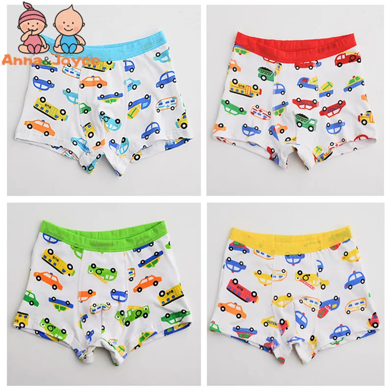 4 шт./лот трусы боксеры для мальчиков нижнее белье из модала хлопковые дышащие