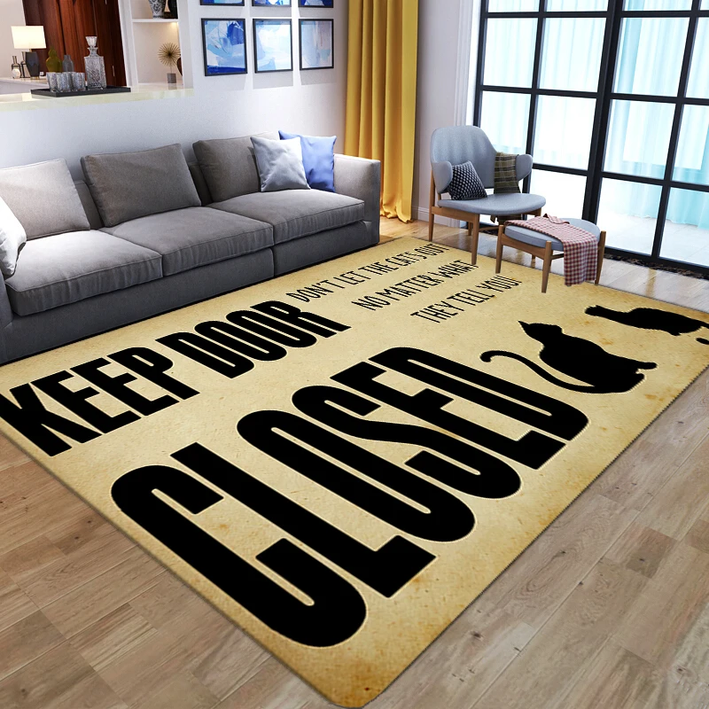 

Soft Flannel 3D Letter Printed Carpets for Living Room Bedroom Area Rugs Kids Game Crawl Floor Mat Child Play Entrance door mats