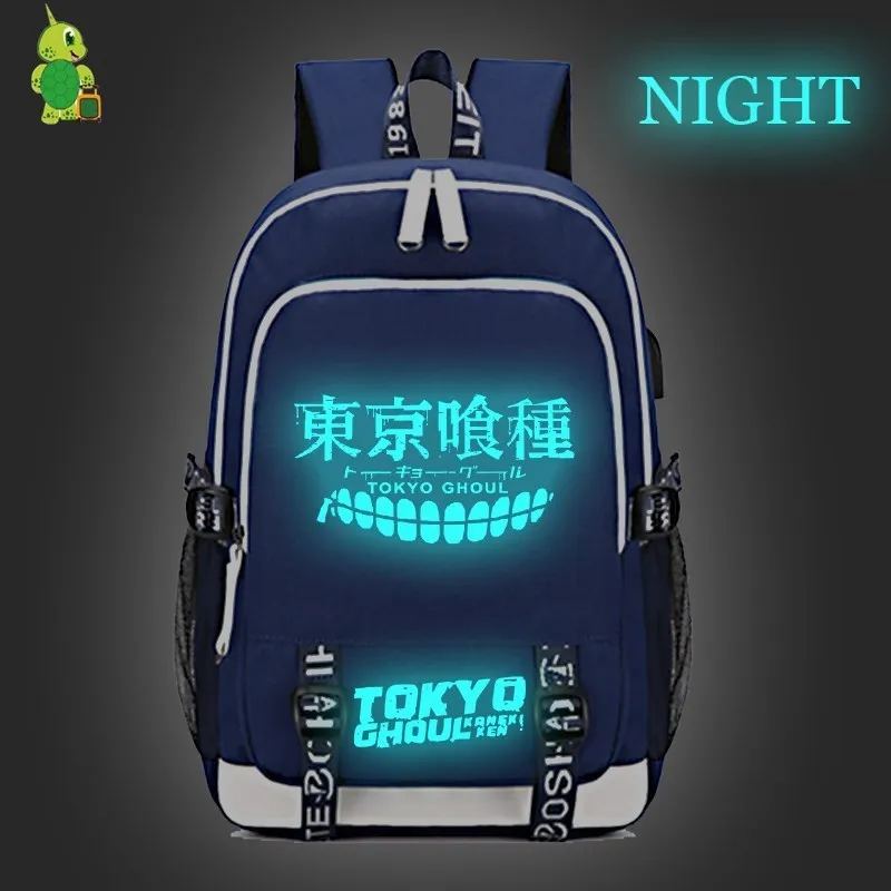 Женский рюкзак из аниме Токийский Гуль ранец для книг сумка ноутбука Kaneki с USB