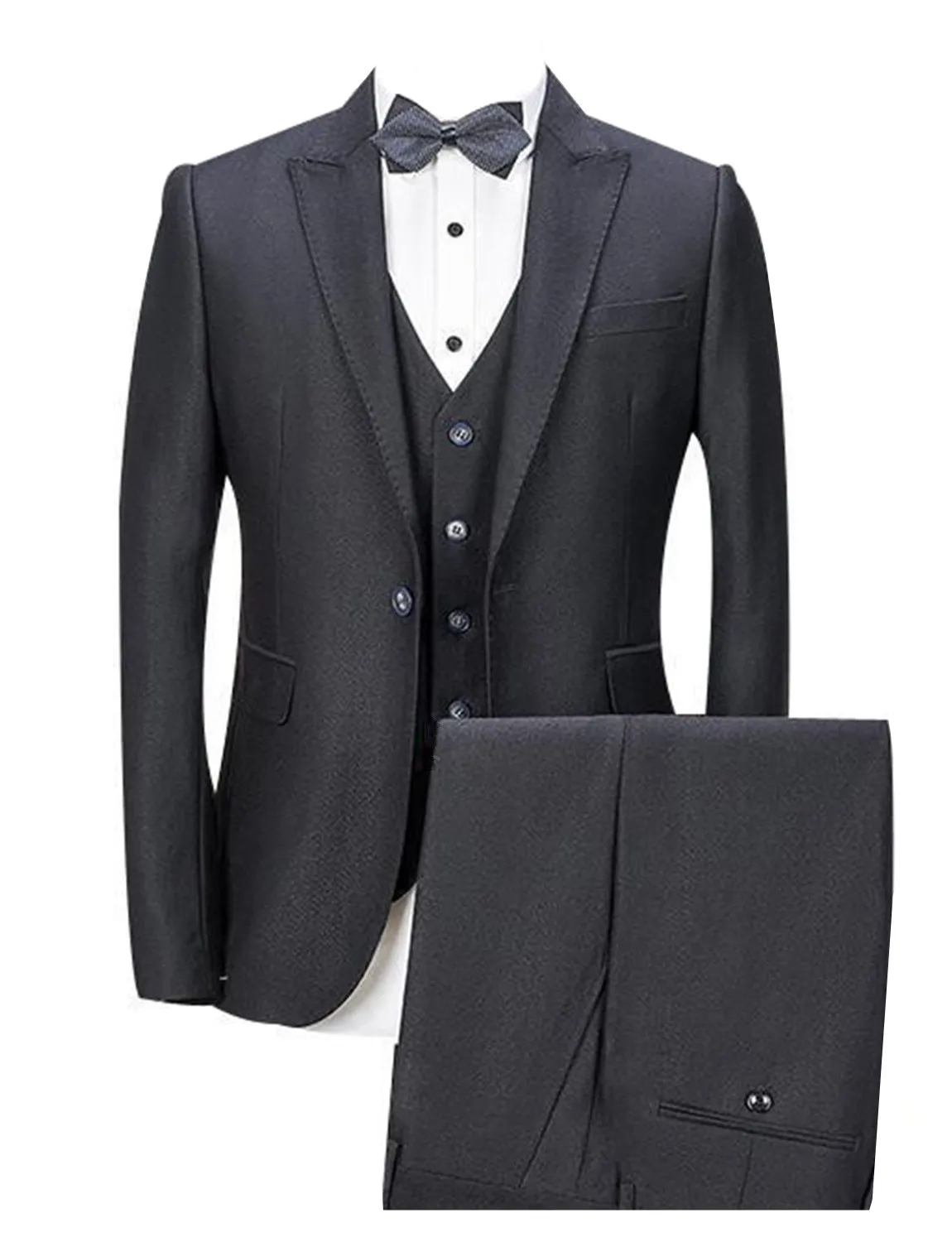 

Мужской костюм из 3 предметов, блейзер и смокинг с двумя пуговицами и воротником-стойкой