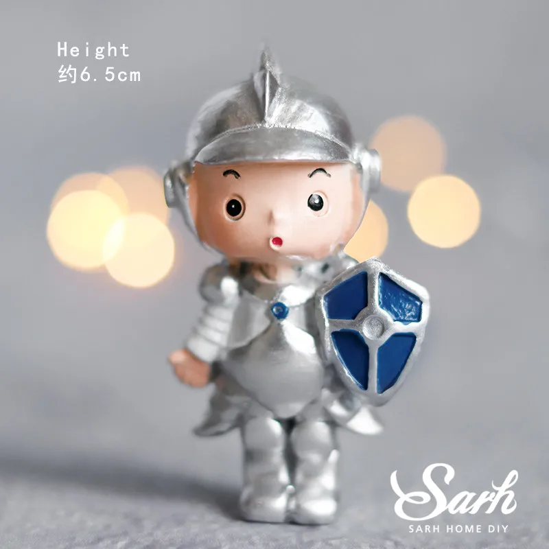 Blue knight Knight and Pegasus Unicorn Horse Cake Toppers for Birthday Party Decoration Kid Baby Shower Supplies Wedding Baking Love Gifts - Цвет: Blue knight