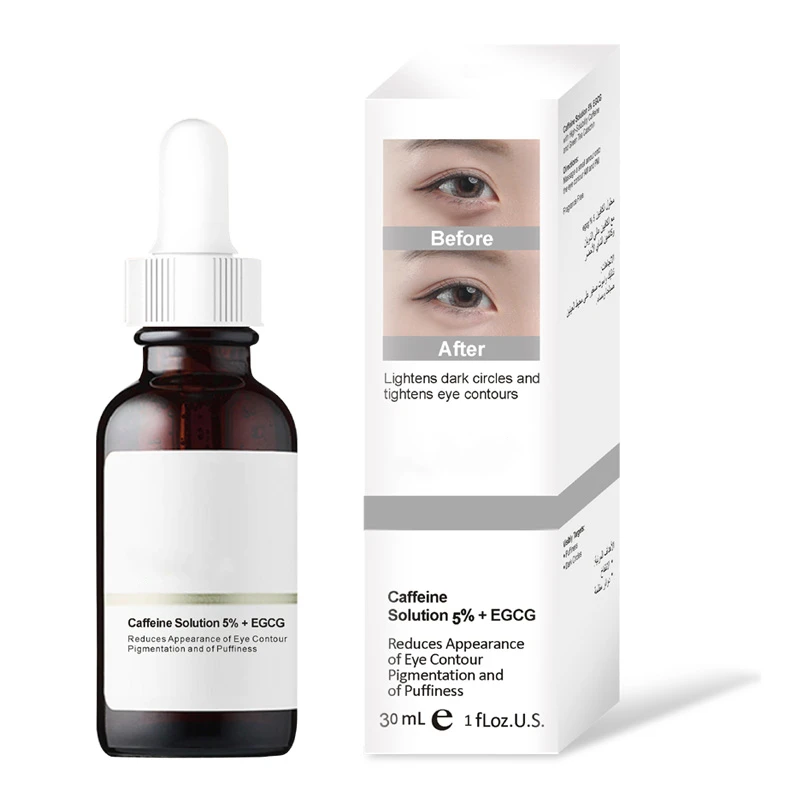 Раствор кофеина 5% + эссенция EGCG для глаз удаление темных кругов под глазами