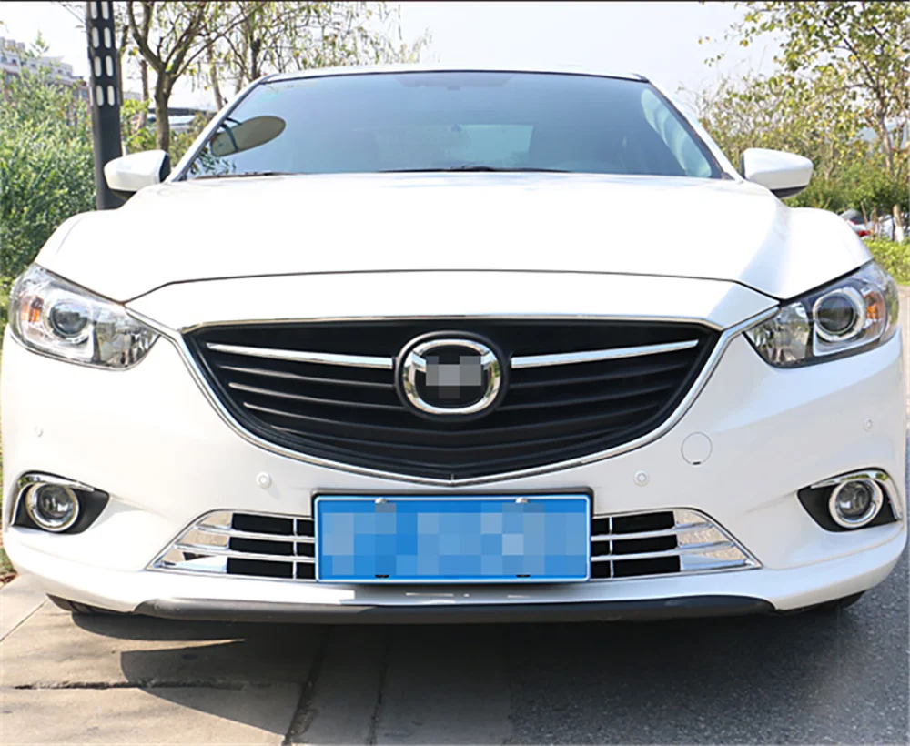Передняя решетка для Mazda 6 M6 Atenza 2014 2015 2016 ABS Chrome декоративная накладка Стайлинг