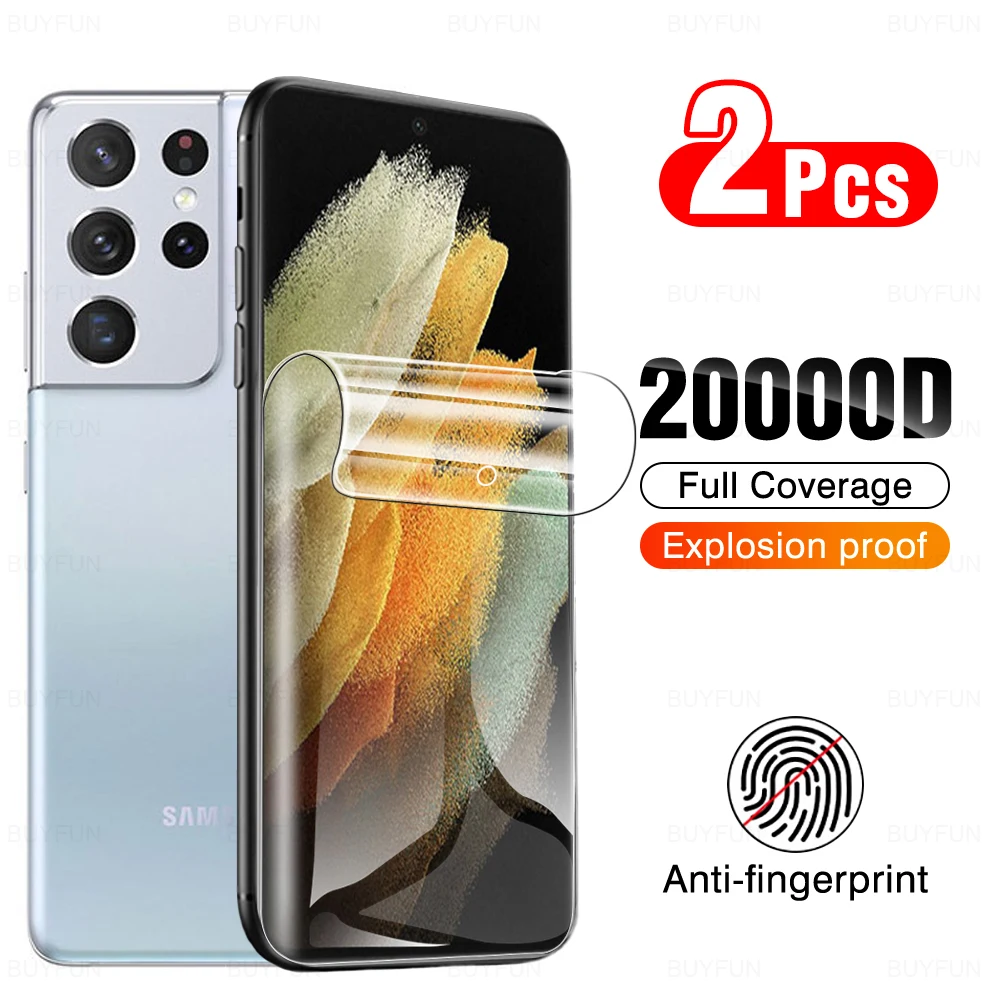 

2Pcs Hydrogel Film For Samsung Galaxy S21 Ultra S21Plus S21FE S21 Screen Protector Protective Film On For 6.8" SM-G998B SM-G9980