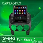 Автомагнитола 2 din, мультимедийный видеоплеер на Android 9,0 с GPS-навигацией для MAZDA 2 2007, 2008-2014, портретный экран 9,7 дюйма, стерео система Тесла