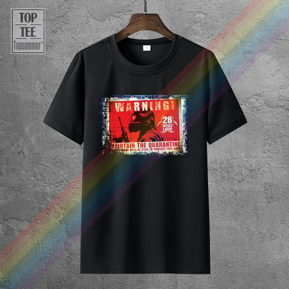 

28 Weeks Later Tee-Shirt Funny Horror T Shirt Skull Quackity Sweatshirts Horror T Shirts Retro Gothic Tshirts