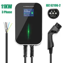 16A 3Phase EVSE Wallbox 11KW EV Charger Electric Vehicle Charging Station with Type 2 Cable IEC 62196-2 Dropshipping