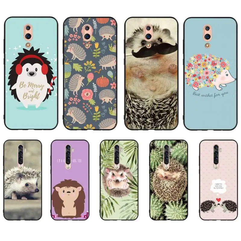 

YNDFCNB Cute hedgehog Soft Phone Case Capa For OPPO A5 A9 A5S A1K A37 F7 F5 F9 RealmeX C2 C3 X2PRo XT 3 5 6Pro Reno2Z