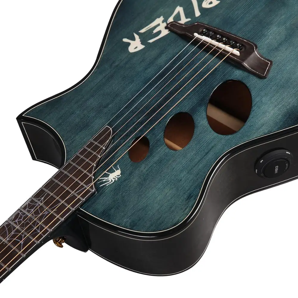 Цветная гитара spider BL ручной работы акустическая электрическая ra acustica | Спорт и