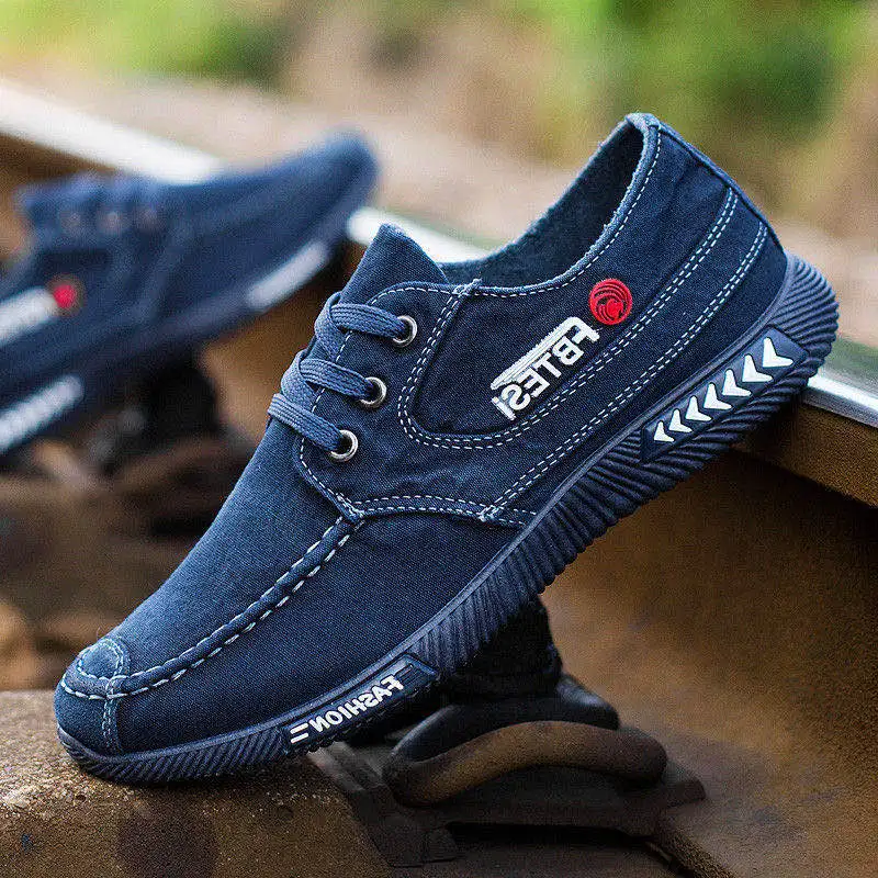 Новая мужская парусиновая обувь Весенняя Повседневная Дышащая Тканевая в стиле