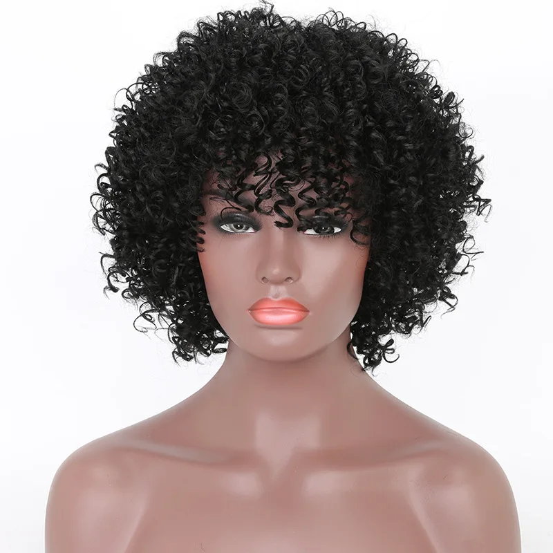 Короткие афро кудрявые вьющиеся парики Louise Hair 14 дюймов для черных женщин